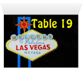 Las Vegas Table Number Toegewezen zittentenkaarten (Binnen Horizontaal (Onder))