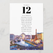Las Vegas Tafelnummer Stoelindeling Grafiek (Achterkant)