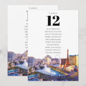 Las Vegas Tafelnummer Stoelindeling Grafiek (Voorkant / Achterkant)
