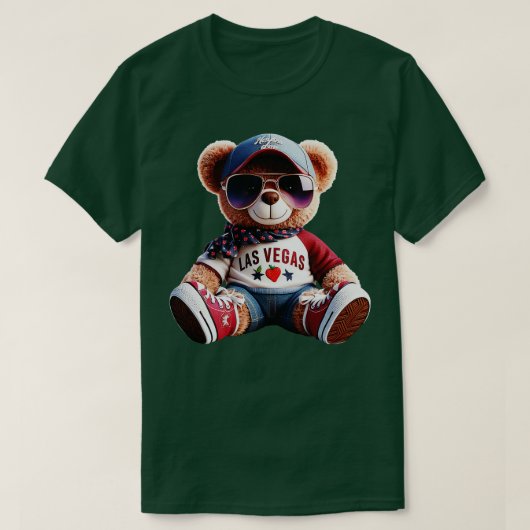 Las Vegas Teddy Bear T-shirt (Design voorkant)