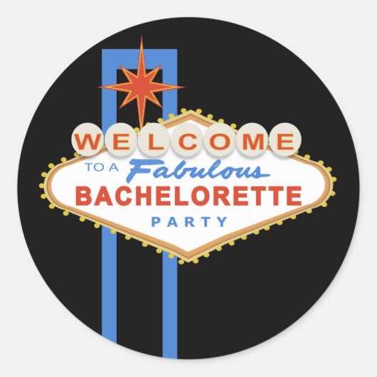 Las Vegas teken Bachelorette Party Favor Stickers (Voorkant)