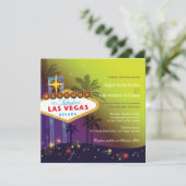 Las Vegas teken bestemming bruiloft Kaart (Staand voorkant)