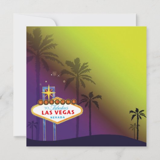 Las Vegas teken bestemming bruiloft Kaart (Achterkant)
