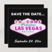 Las Vegas teken bestemming bruiloft Save the Date (Voorkant / Achterkant)