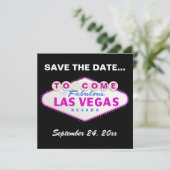 Las Vegas teken bestemming bruiloft Save the Date (Staand voorkant)