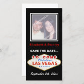 Las Vegas teken bestemming bruiloft Save the Date (Voorkant / Achterkant)
