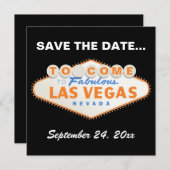 Las Vegas teken bestemming bruiloft Save the Date (Voorkant / Achterkant)