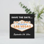 Las Vegas teken bestemming bruiloft Save the Date (Staand voorkant)