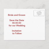 Las Vegas teken bestemming bruiloft Save the Date Aankondigingskaart (Achterkant)