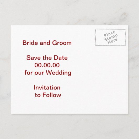 Las Vegas teken bestemming bruiloft Save the Date Aankondigingskaart (Achterkant)