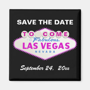 Las Vegas teken bestemming bruiloft Save the Date Magneet