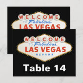 Las Vegas teken bestemming trouwtafel nummer Briefkaart (Voorkant / Achterkant)