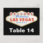 Las Vegas teken bestemming trouwtafel nummer Briefkaart (Voorkant)