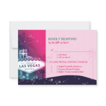 Las Vegas Teken Bruiloft Menu Keuze RSVP