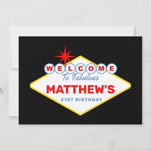 Las Vegas teken casino nachtfeest Kaart (Voorkant)