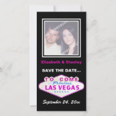 Las Vegas teken hedendaagse bruiloft Save the Date (Voorkant)