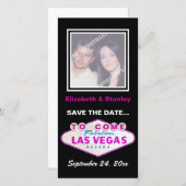 Las Vegas teken hedendaagse bruiloft Save the Date (Voorkant / Achterkant)