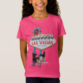 Las Vegas-teken met 3 zuster puppies T-Shirt (Voorkant)