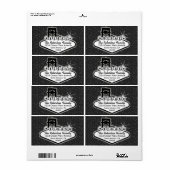 Las Vegas Teken met sterren Adres Label (Full Sheet)