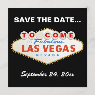 Las Vegas teken moderne bruiloft Save the Date