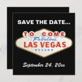 Las Vegas teken moderne bruiloft Save the Date (Voorkant / Achterkant)