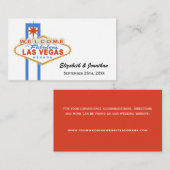 Las Vegas Teken Trouwwebsite Kaarten (Voorkant / Achterkant)