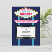Las Vegas thema Bachelor Party Custom Kaart (Staand voorkant)