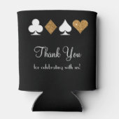 Las Vegas thema bruiloft Koelbox goud zwart Blikjeskoeler (Achterkant)