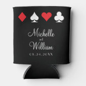 Las Vegas thema bruiloft Koelbox rood zwart Blikjeskoeler (Voorkant)