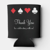 Las Vegas thema bruiloft Koelbox rood zwart Blikjeskoeler (Achterkant)