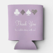 Las Vegas thema bruiloft Koelbox zilver Paarse Blikjeskoeler (Achterkant)