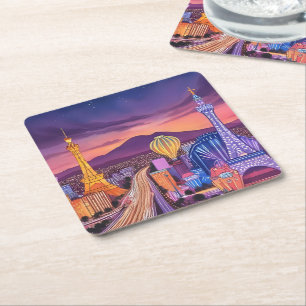 Las Vegas Thema Feest Coasters Kartonnen Onderzetters