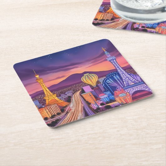 Las Vegas Thema Feest Onderzetters (Schuin)