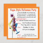 Las Vegas thema Halloween kostuumfeest Kaart (Voorkant / Achterkant)