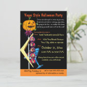 Las Vegas Thema Halloween Party Kaart (Staand voorkant)