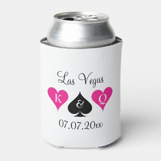 Las Vegas thema monogram bruiloft koelboxxen Blikjeskoeler (Blikje Voorkant)