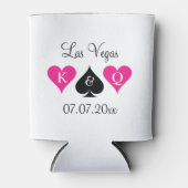 Las Vegas thema monogram bruiloft koelboxxen Blikjeskoeler (Voorkant)