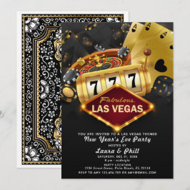 Las Vegas thema oudejaarsfeest Kaart
