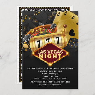 Las Vegas themafeest Black Gold Kaart