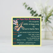 Las Vegas Theme 60th Birthday Party Kaart (Staand voorkant)