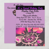 Las Vegas Theme Birthday Party Kaart (Voorkant / Achterkant)