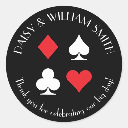 Las Vegas Theme Custom Sticker Zwart Rood en Wit (Voorkant)