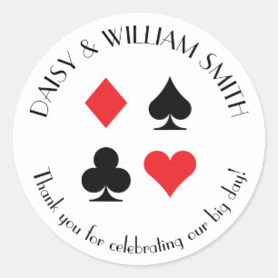 Las Vegas Theme Custom Text Sticker in rood zwart