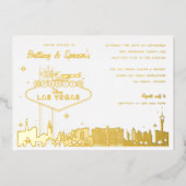 Las Vegas Theme Engagement Party Folie Uitnodiging (Voorkant)