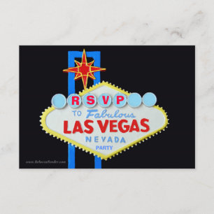 Las Vegas Theme Party RSVP bijlage Kaartje