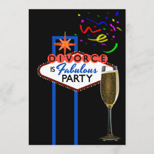 Las Vegas themed Divorce Party Kaart