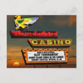 Las Vegas Thunderbird Retro Neon Sign Briefkaart (Voorkant)