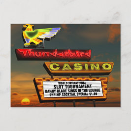 Las Vegas Thunderbird Retro Neon Sign Briefkaart