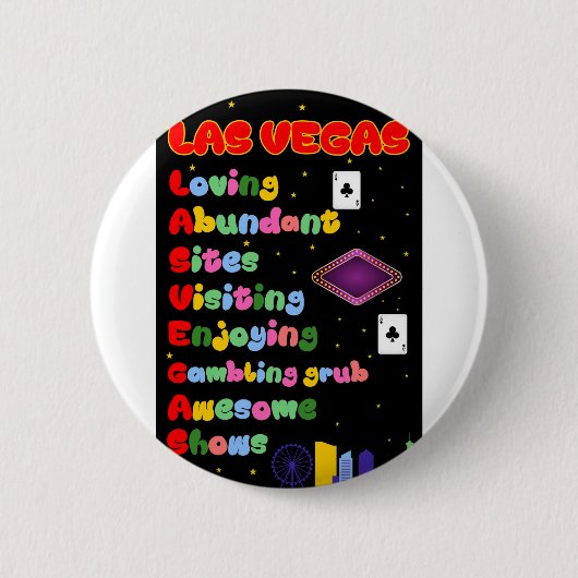 Las Vegas Tourist Acroniem Button (Voorkant)