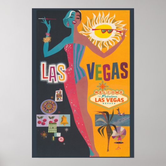 Las Vegas Travel Ad Poster (Voorkant)